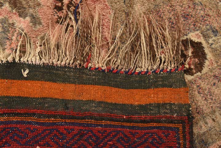 4' 7 x 8' Hand Knotted Hamedan Persian Wool Rug