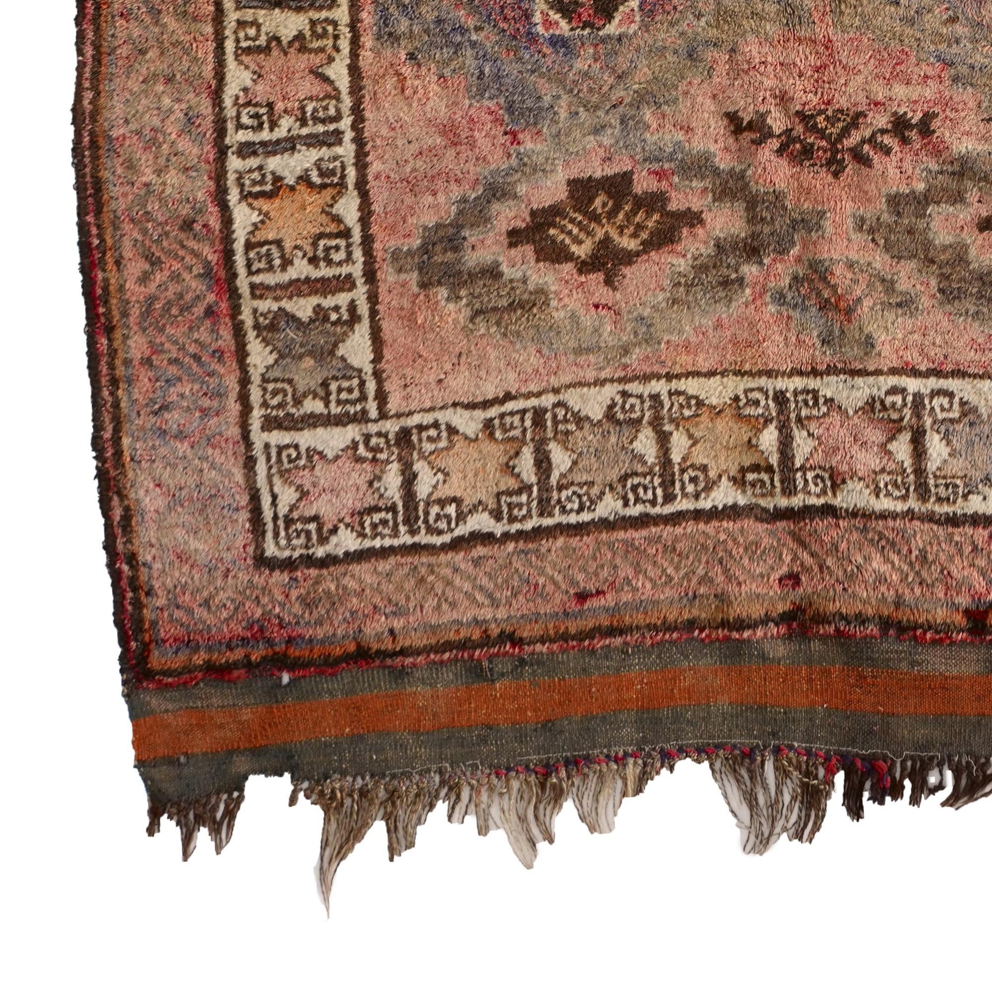 4' 7 x 8' Hand Knotted Hamedan Persian Wool Rug