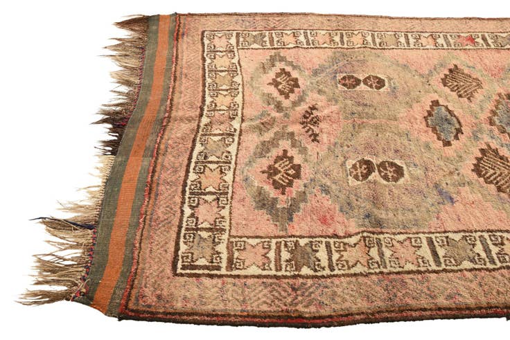 Detail image of 4' 7 x 8' Hand Knotted Hamedan Persian Wool Rug