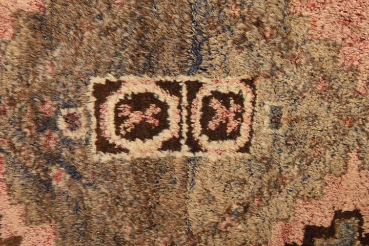 4' 7 x 8' Hand Knotted Hamedan Persian Wool Rug