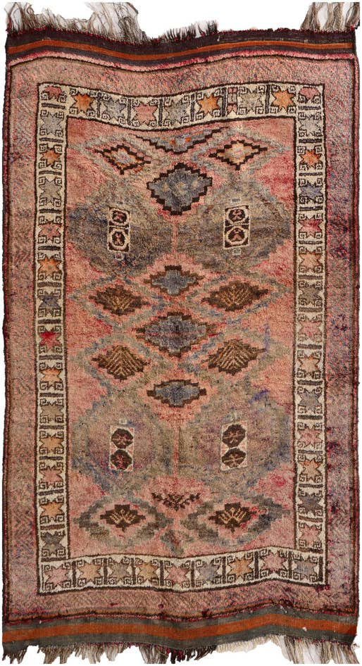 Detail image of 4' 7 x 8' Hand Knotted Hamedan Persian Wool Rug