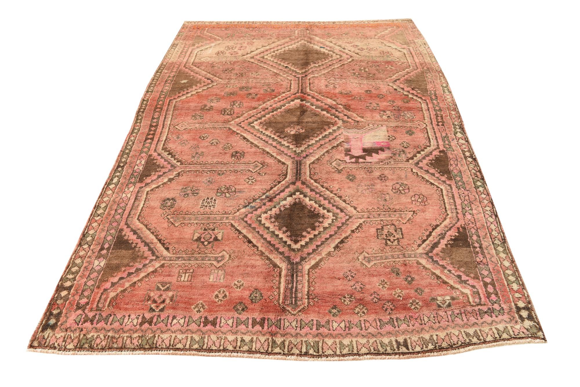 5' 6 x 8' 3 Hand Knotted Hamedan Persian Wool Rug
