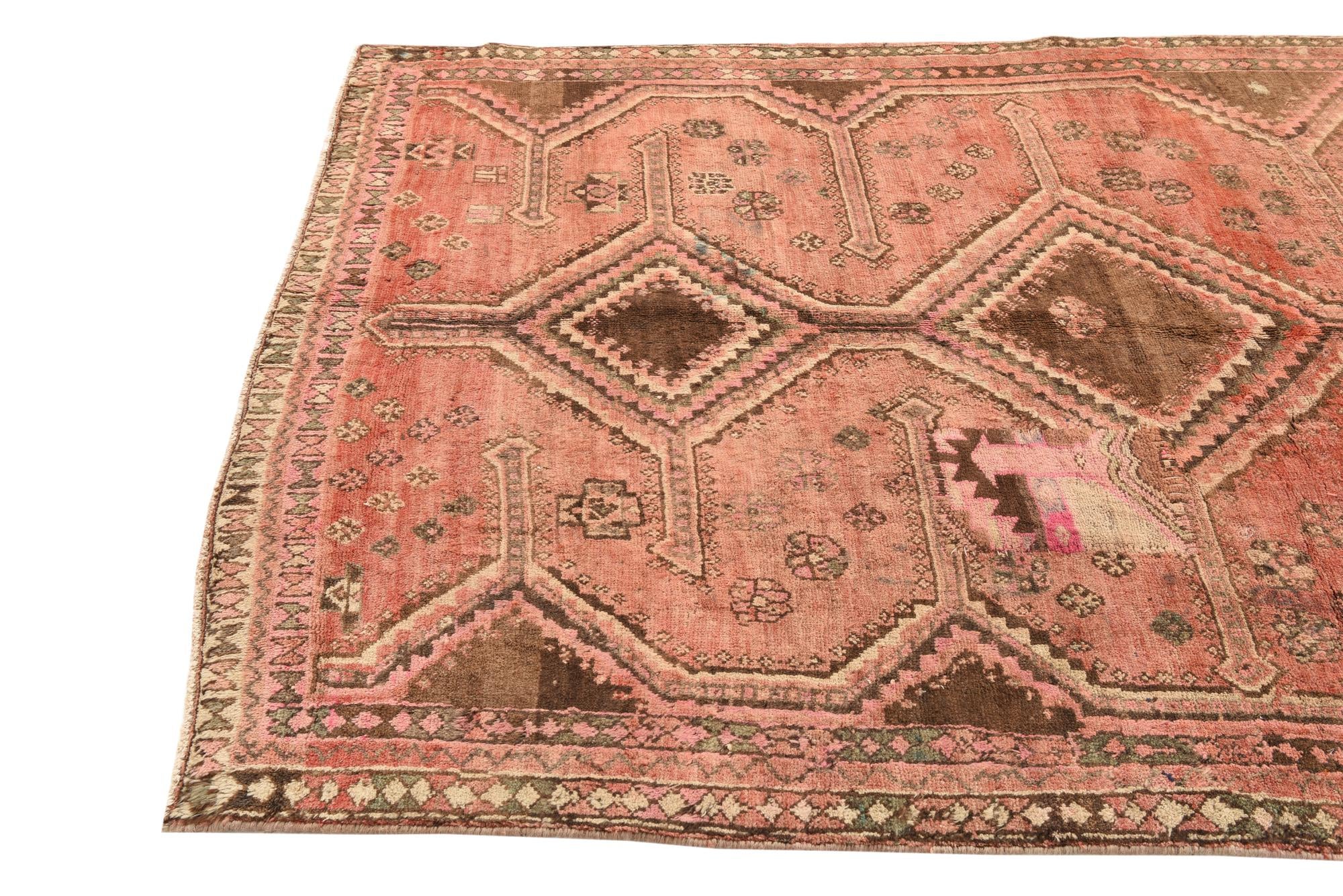 5' 6 x 8' 3 Hand Knotted Hamedan Persian Wool Rug