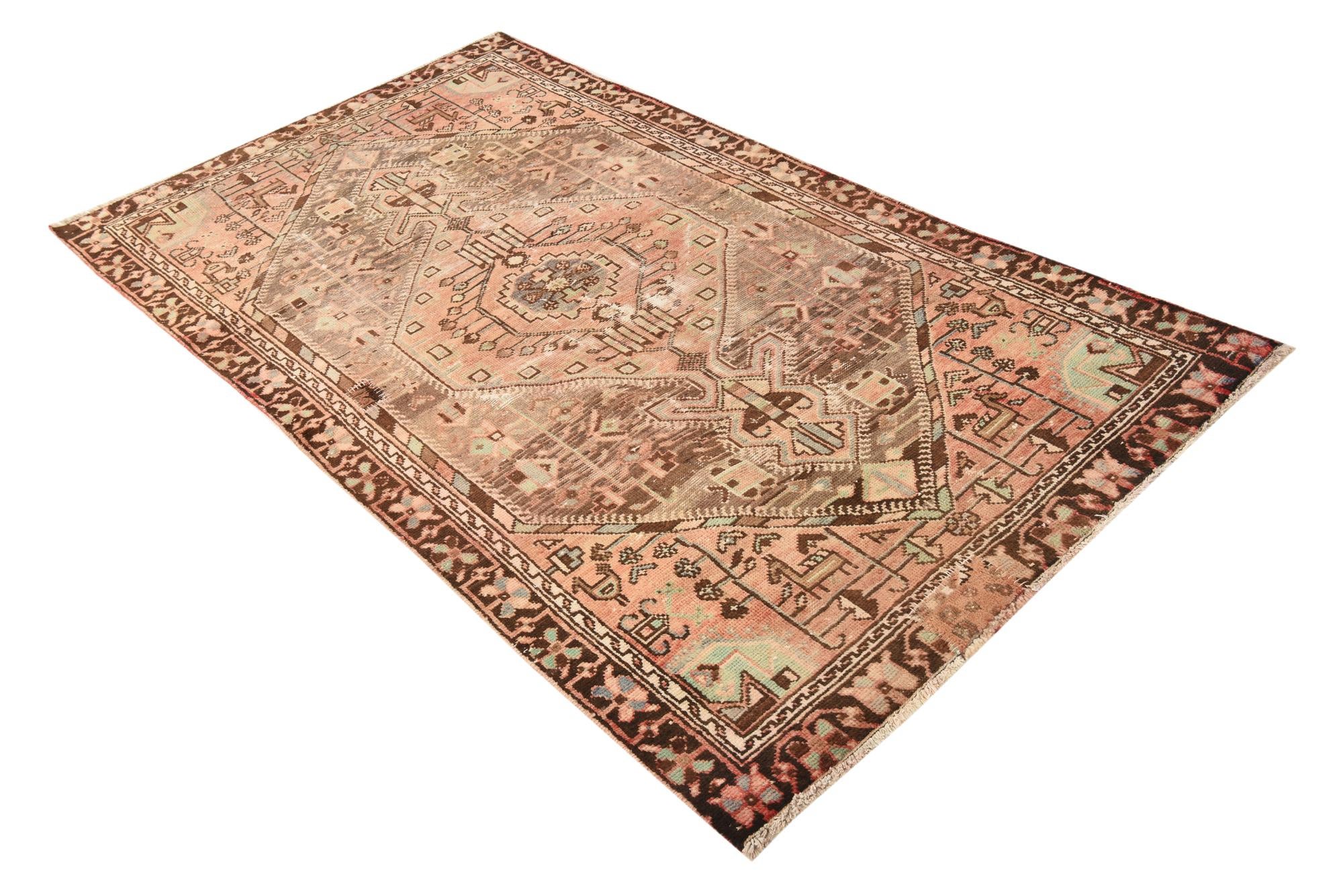 3' 10 x 7' 3 Hand Knotted Hamedan Persian Wool Rug