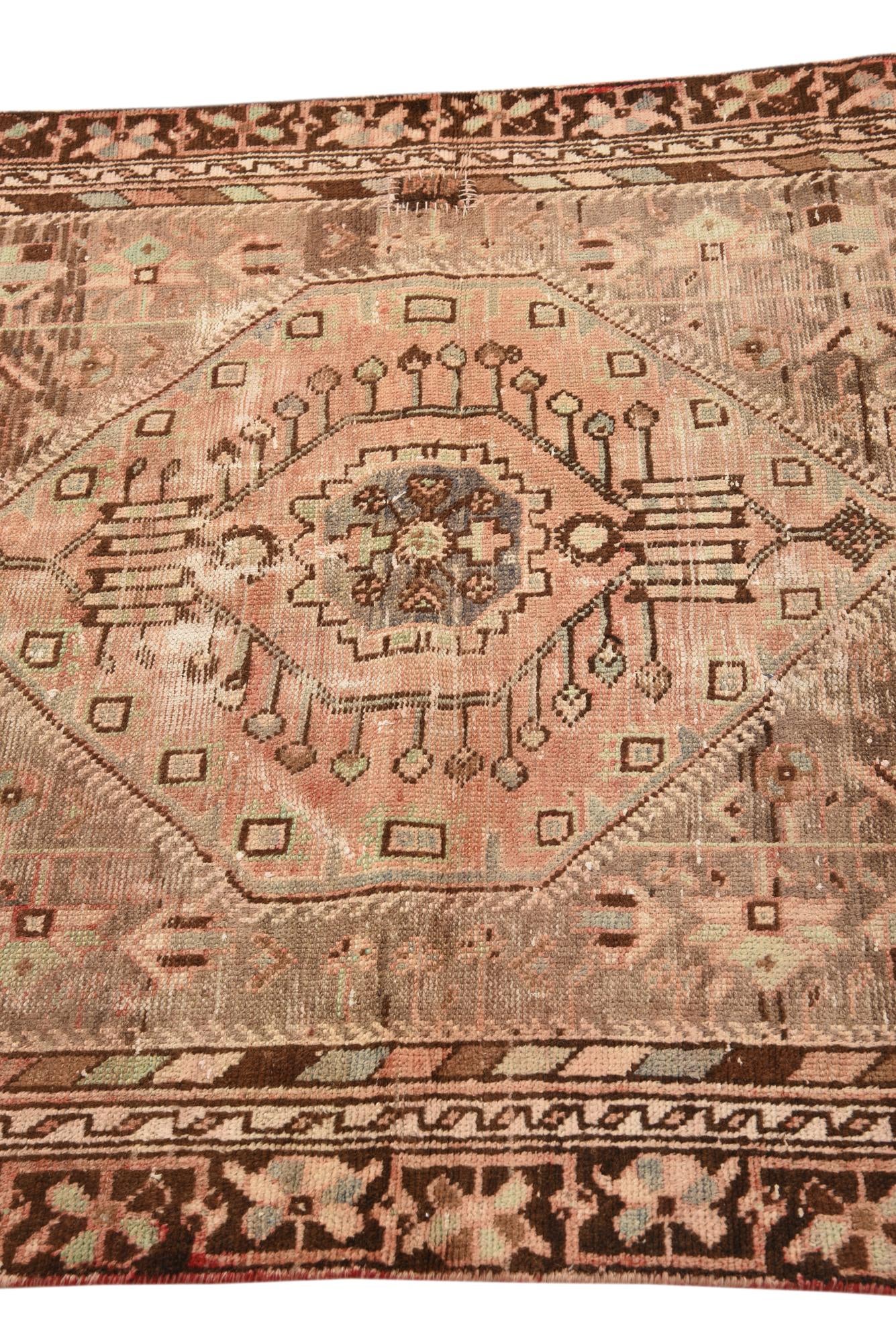 3' 10 x 7' 3 Hand Knotted Hamedan Persian Wool Rug
