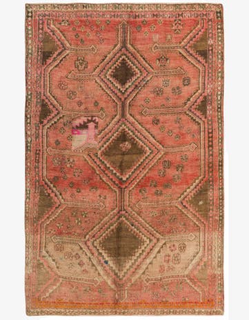 5' 6 x 8' 3 Hand Knotted Hamedan Persian Wool Rug