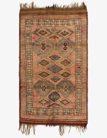 4' 7 x 8' Hand Knotted Hamedan Persian Wool Rug