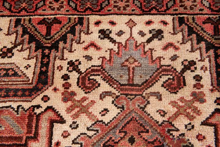 9' 7 x 11' 6 Hand Knotted Heriz Persian Wool Rug