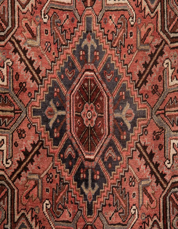 Detail image of 9' 7 x 11' 6 Hand Knotted Heriz Persian Wool Rug