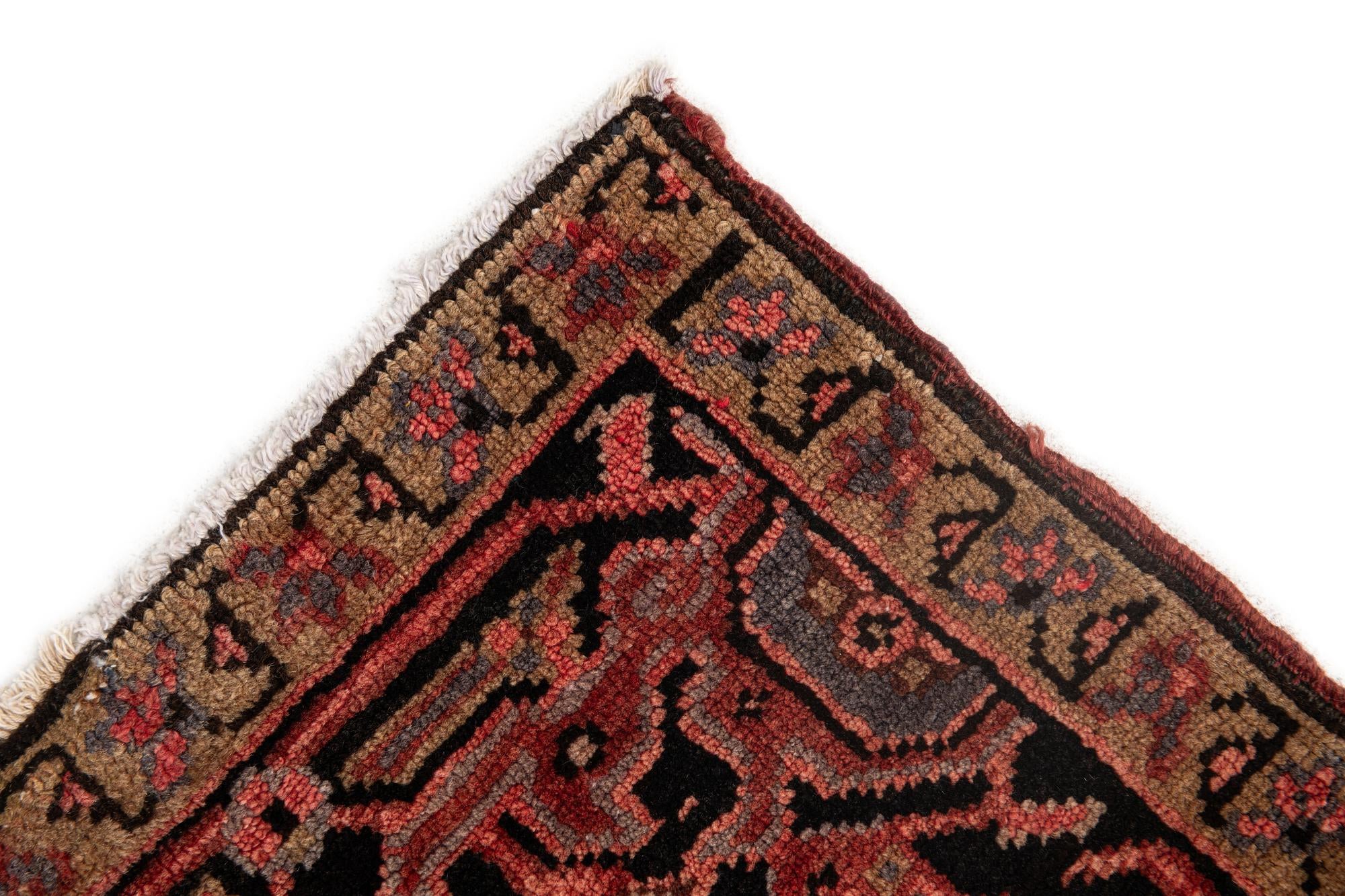 9' 7 x 11' 6 Hand Knotted Heriz Persian Wool Rug
