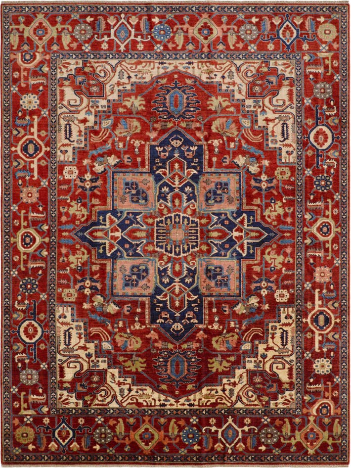 Detail image of 280cm x 365cm Hand Knotted Heriz Rug
