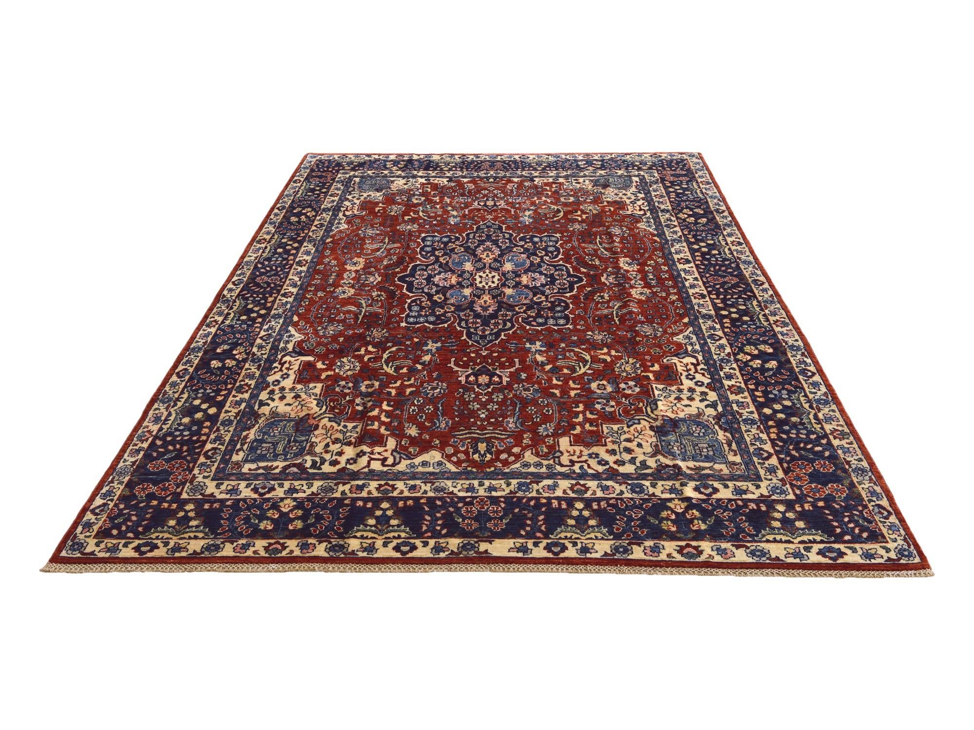 6' 9 x 9' 11 Hand Knotted Heriz Rug