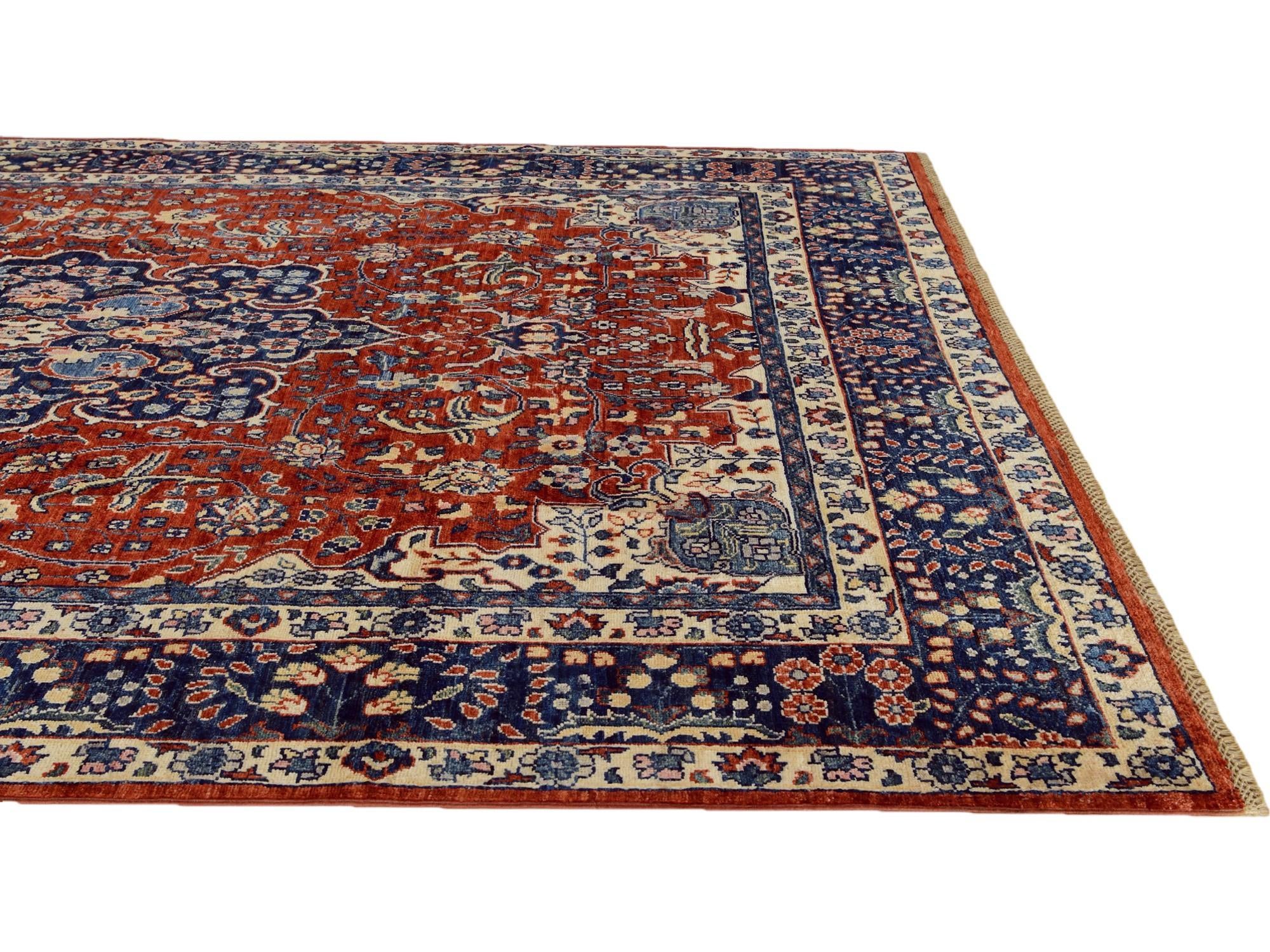 6' 9 x 9' 11 Hand Knotted Heriz Rug