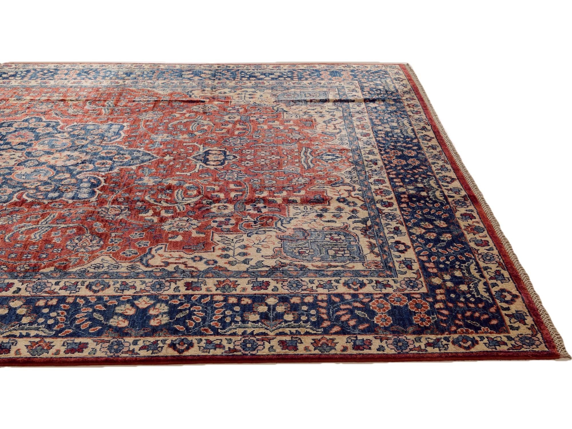 6' 9 x 9' 11 Hand Knotted Heriz Rug