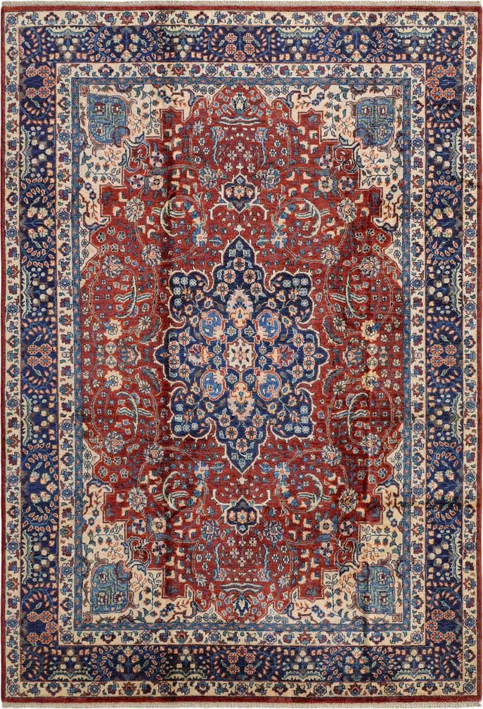 6' 9 x 9' 11 Hand Knotted Heriz Rug