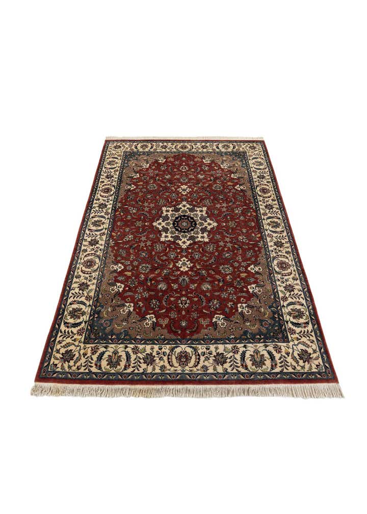 6' x 9' Hand Knotted Isfahan Oriental Wool Rug