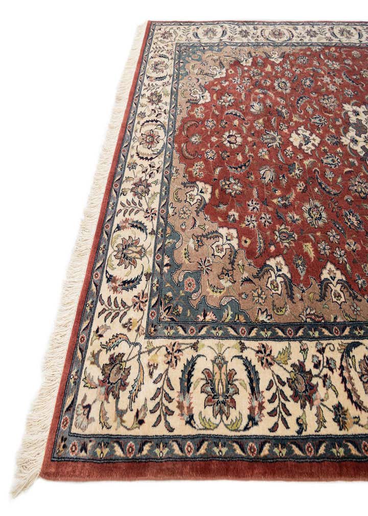 6' x 9' Hand Knotted Isfahan Oriental Wool Rug