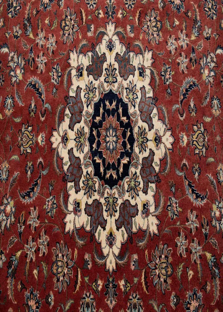 6' x 9' Hand Knotted Isfahan Oriental Wool Rug