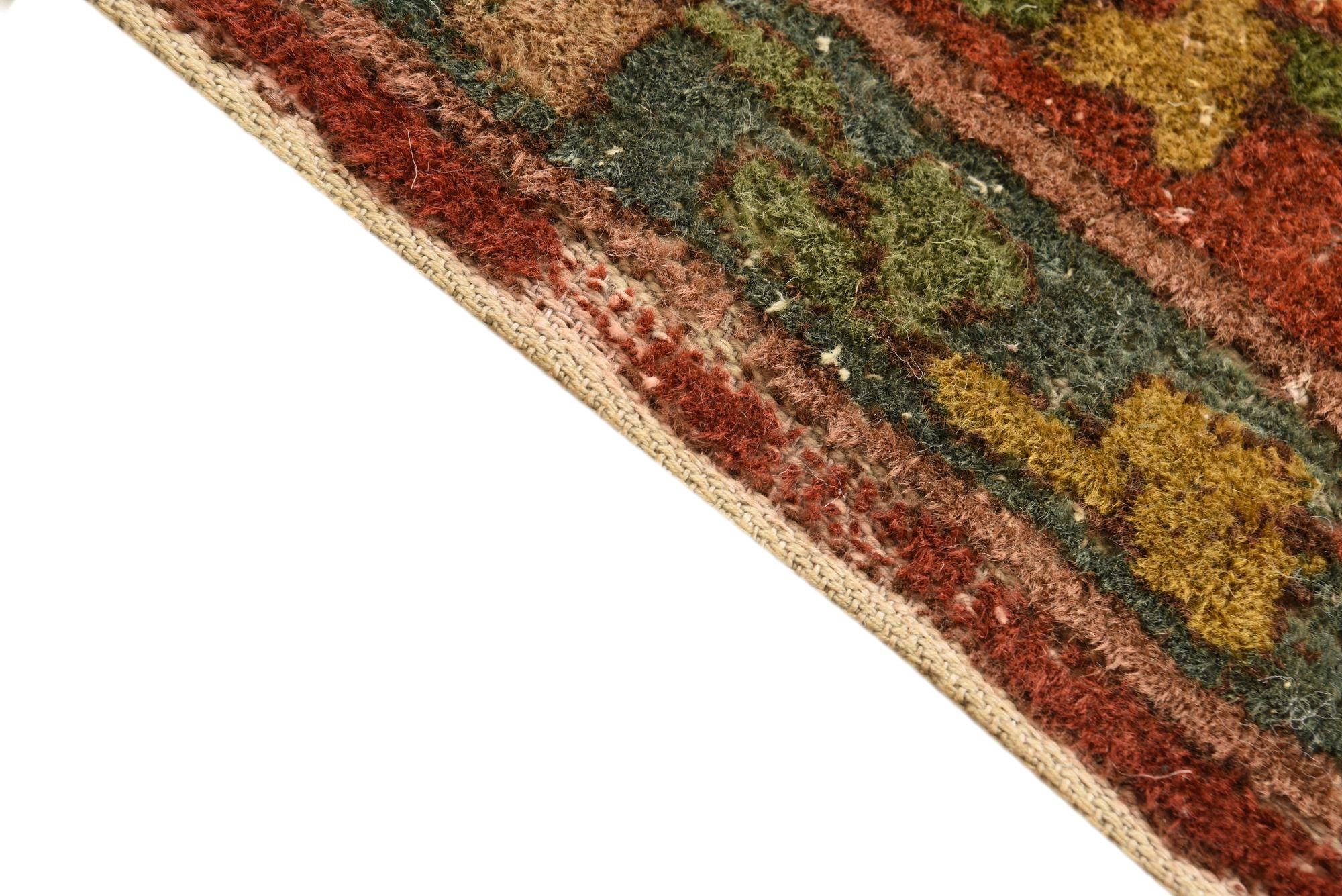 6' 7 x 9' 9 Hand Knotted Jaipur Agra Wool Rug