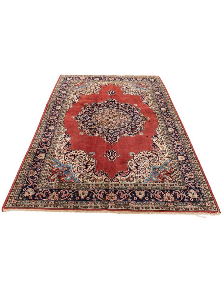 Detail image of 4' 6 x 6' 10  Hand Knotted Jaipur Agra Wool Rug