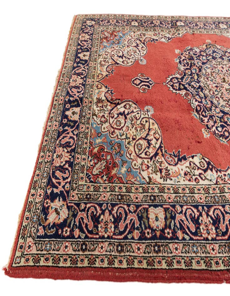 Detail image of 4' 6 x 6' 10  Hand Knotted Jaipur Agra Wool Rug