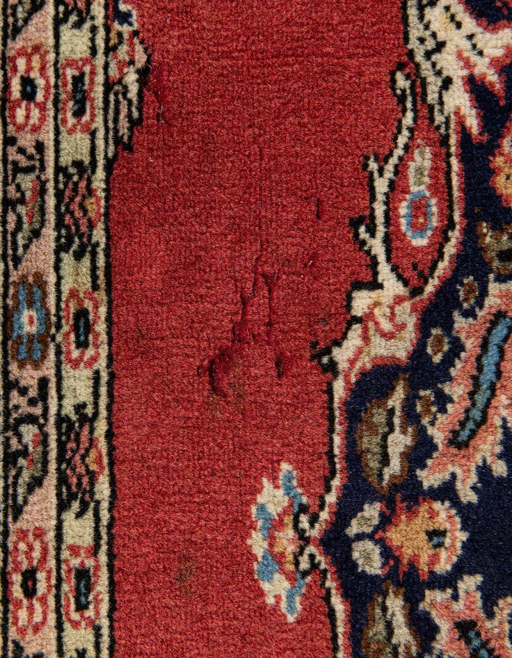 Detail image of 4' 6 x 6' 10  Hand Knotted Jaipur Agra Wool Rug