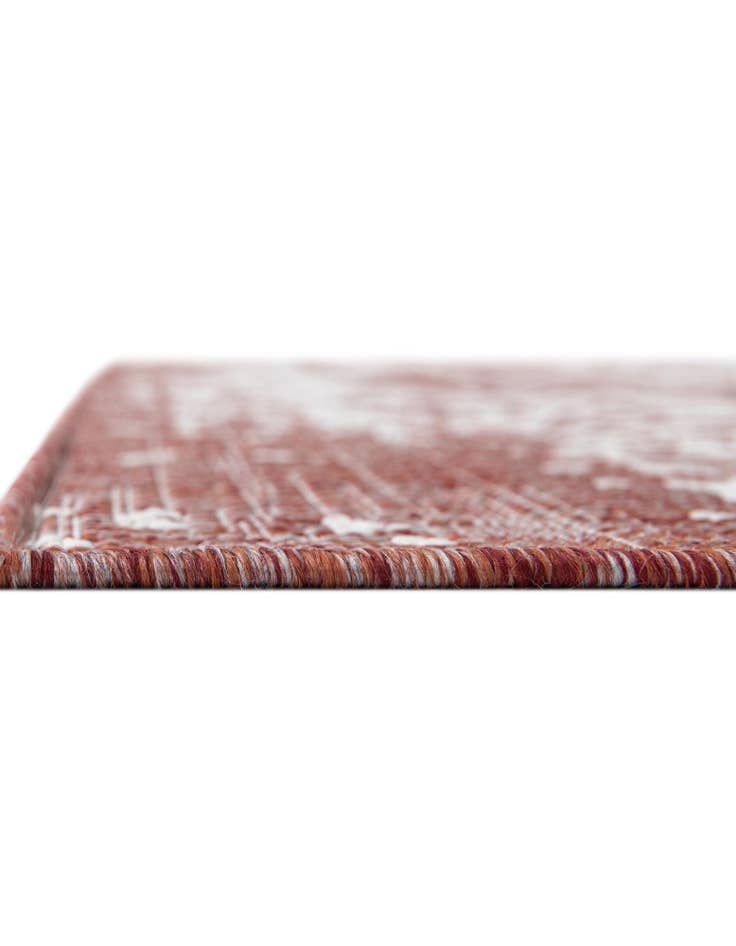 Detail image of Custom Rust Red Easy-Clean Jill Zarin Indoor / Outdoor Rug