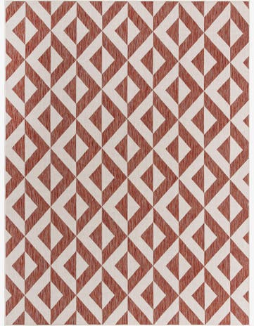 Rust Red Easy-Clean Jill Zarin Napa Indoor / Outdoor Rug