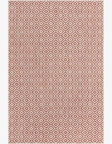 Rust Red Easy-Clean Jill Zarin Costa Rica Indoor / Outdoor Rug