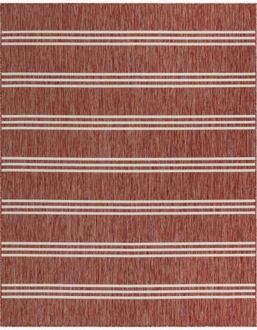 Rust Red Easy-Clean Jill Zarin Anguilla Indoor / Outdoor Rug