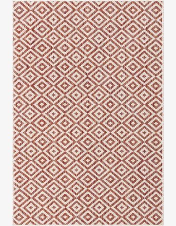 Rust Red Easy-Clean Jill Zarin Costa Rica Indoor / Outdoor Rug