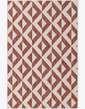Rust Red Easy-Clean Jill Zarin Napa Indoor / Outdoor Rug