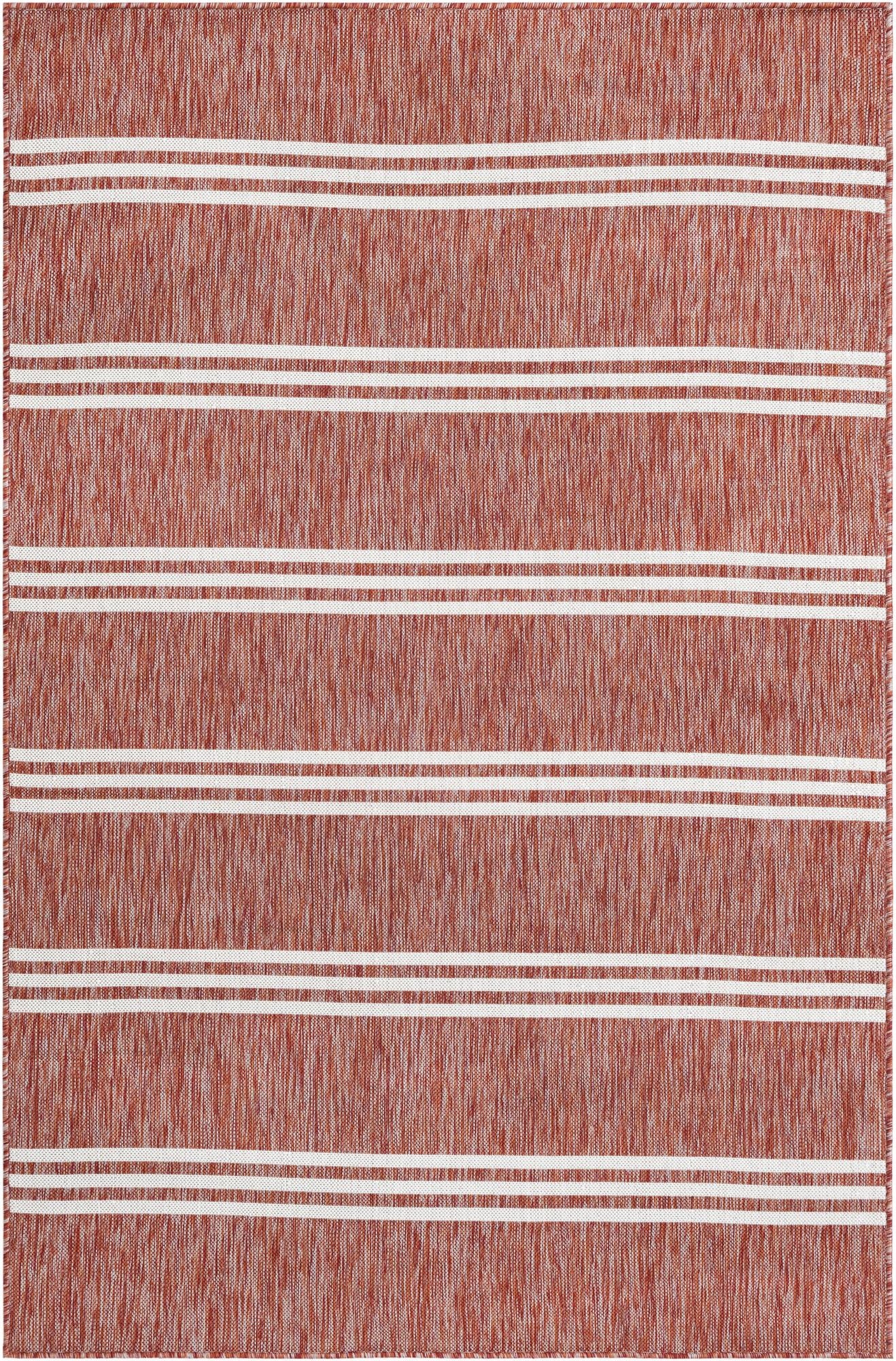 Custom Rust Red  Washable Jill Zarin Indoor / Outdoor Rug