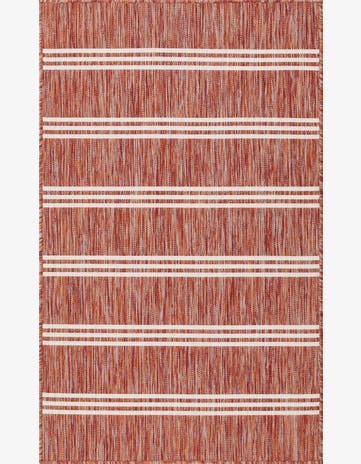 Rust Red Easy-Clean Jill Zarin Anguilla Indoor / Outdoor Rug