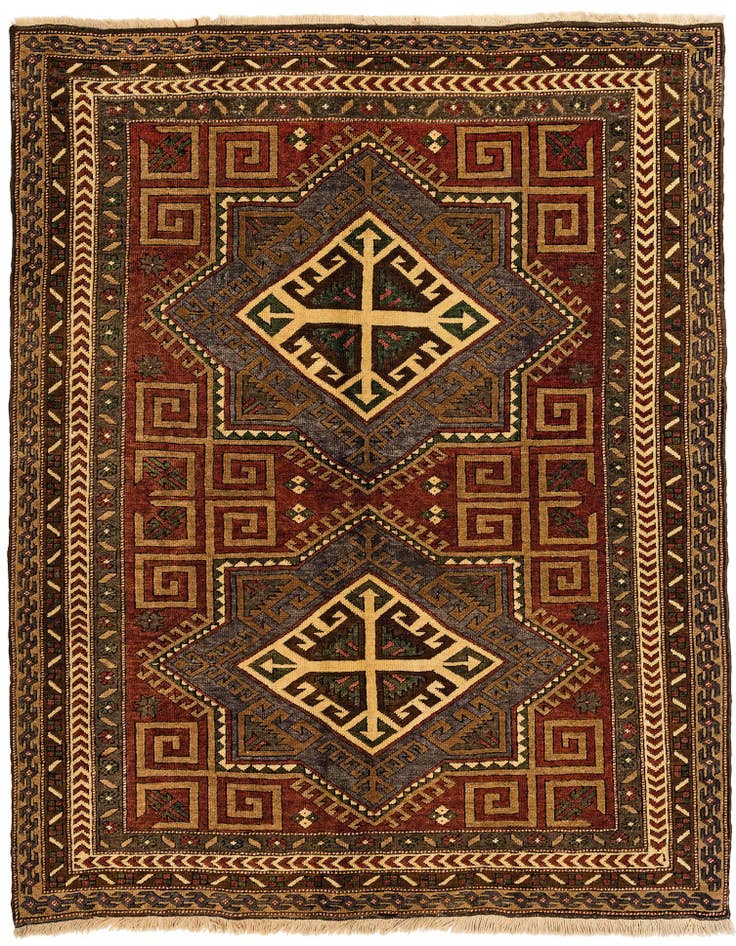 Detail image of 5' x 6' 4 Hand Knotted Kars Wool Rug