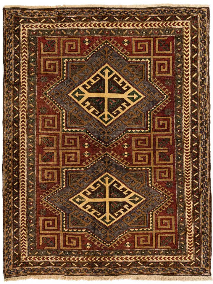 5' x 6' 4 Hand Knotted Kars Wool Rug