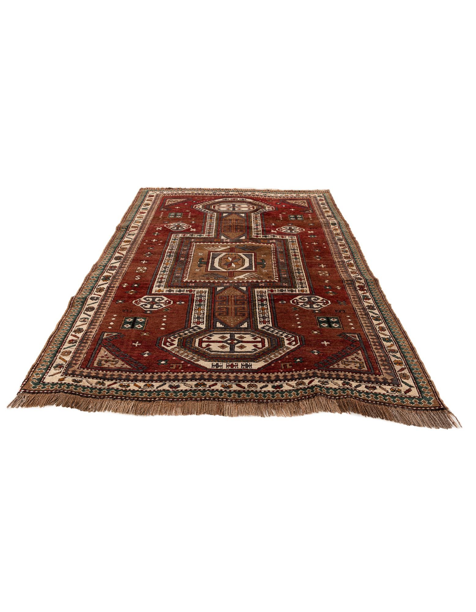 4' 4 x 6' 2 Hand Knotted Kars Wool Rug