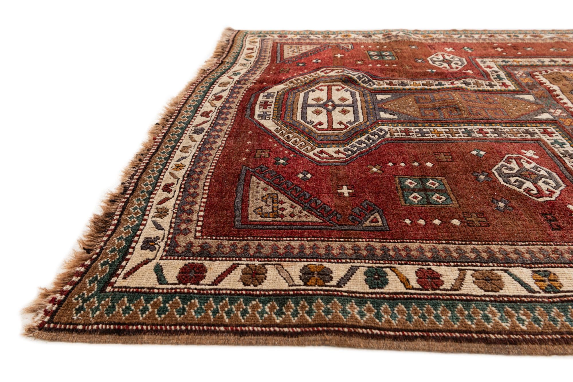 4' 4 x 6' 2 Hand Knotted Kars Wool Rug
