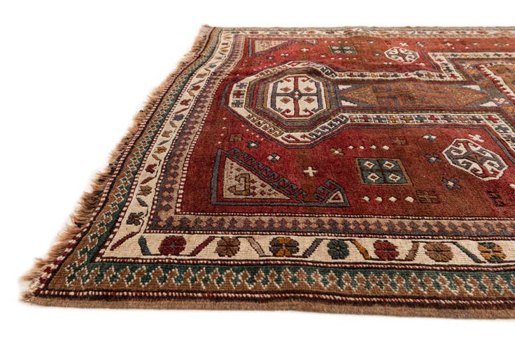 Detail image of 4' 4 x 6' 2 Hand Knotted Kars Wool Rug