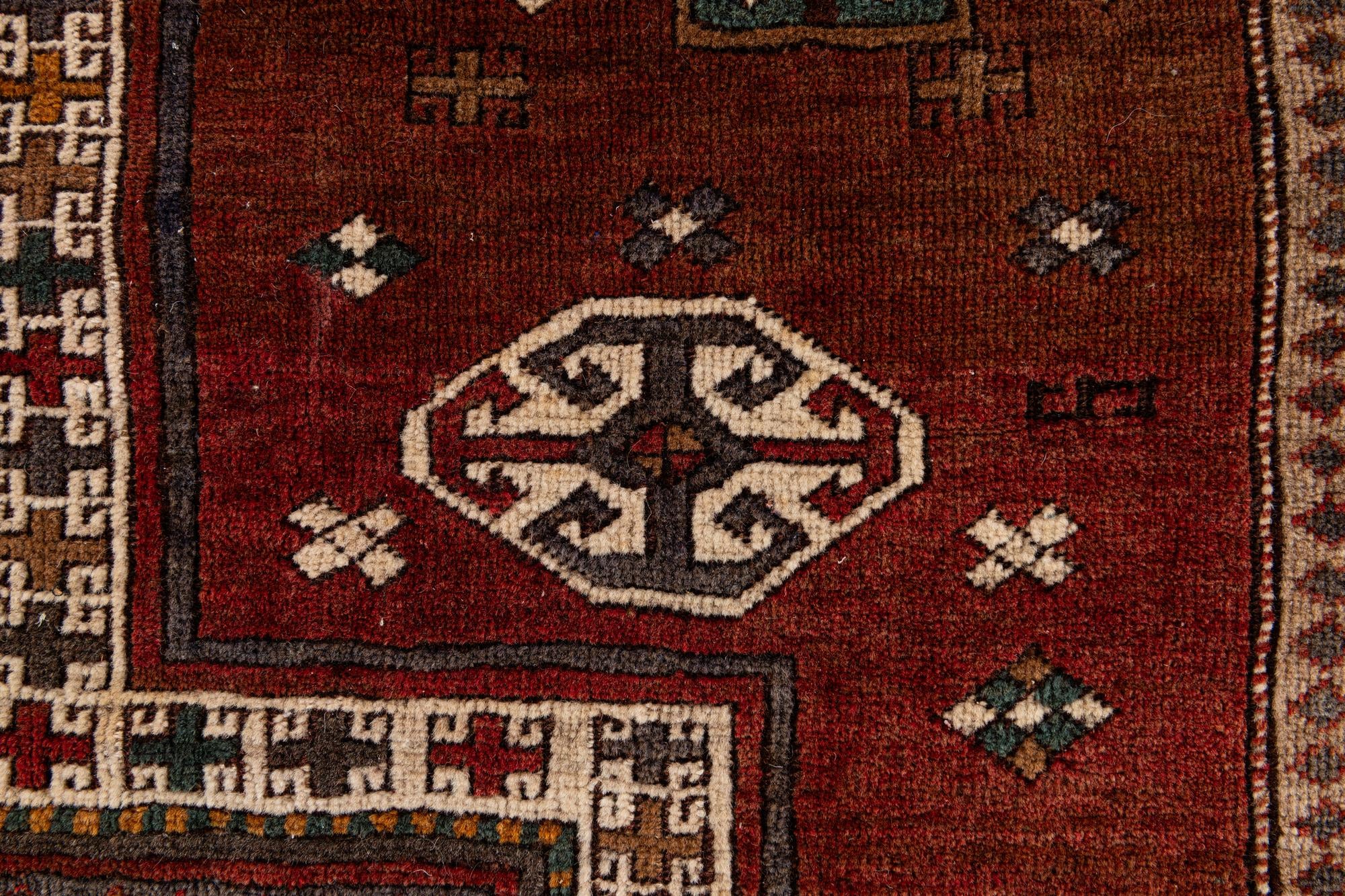 4' 4 x 6' 2 Hand Knotted Kars Wool Rug