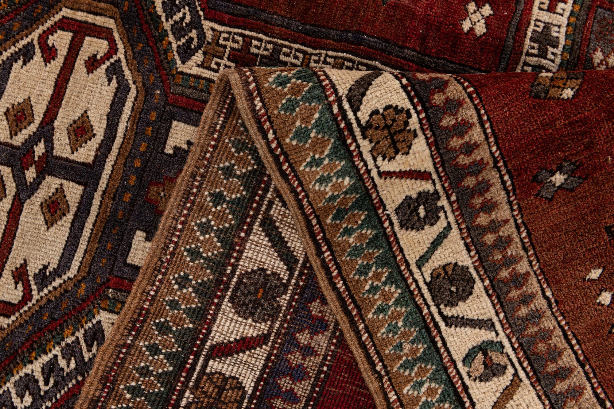 4' 4 x 6' 2 Hand Knotted Kars Wool Rug