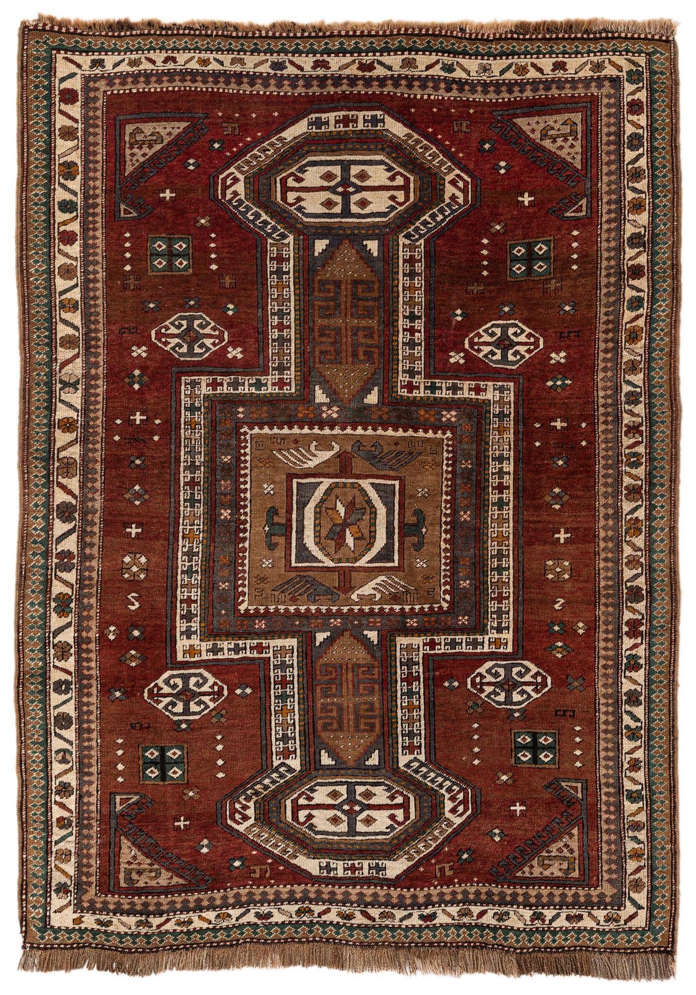 4' 4 x 6' 2 Hand Knotted Kars Wool Rug