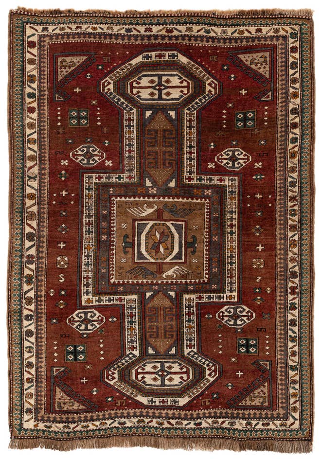 Detail image of 4' 4 x 6' 2 Hand Knotted Kars Wool Rug