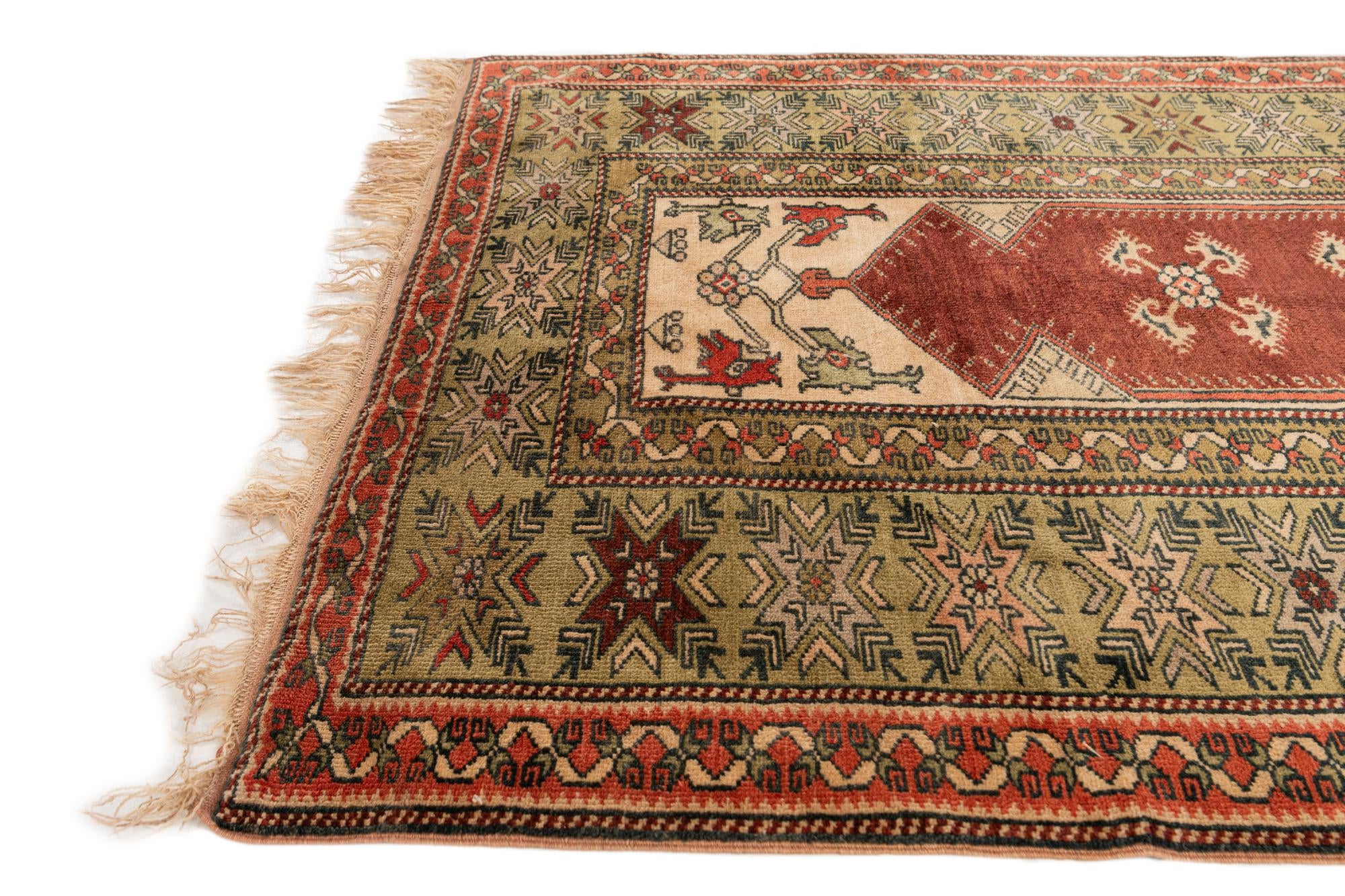 4' x 7' 4 Hand Knotted Kars Wool Rug