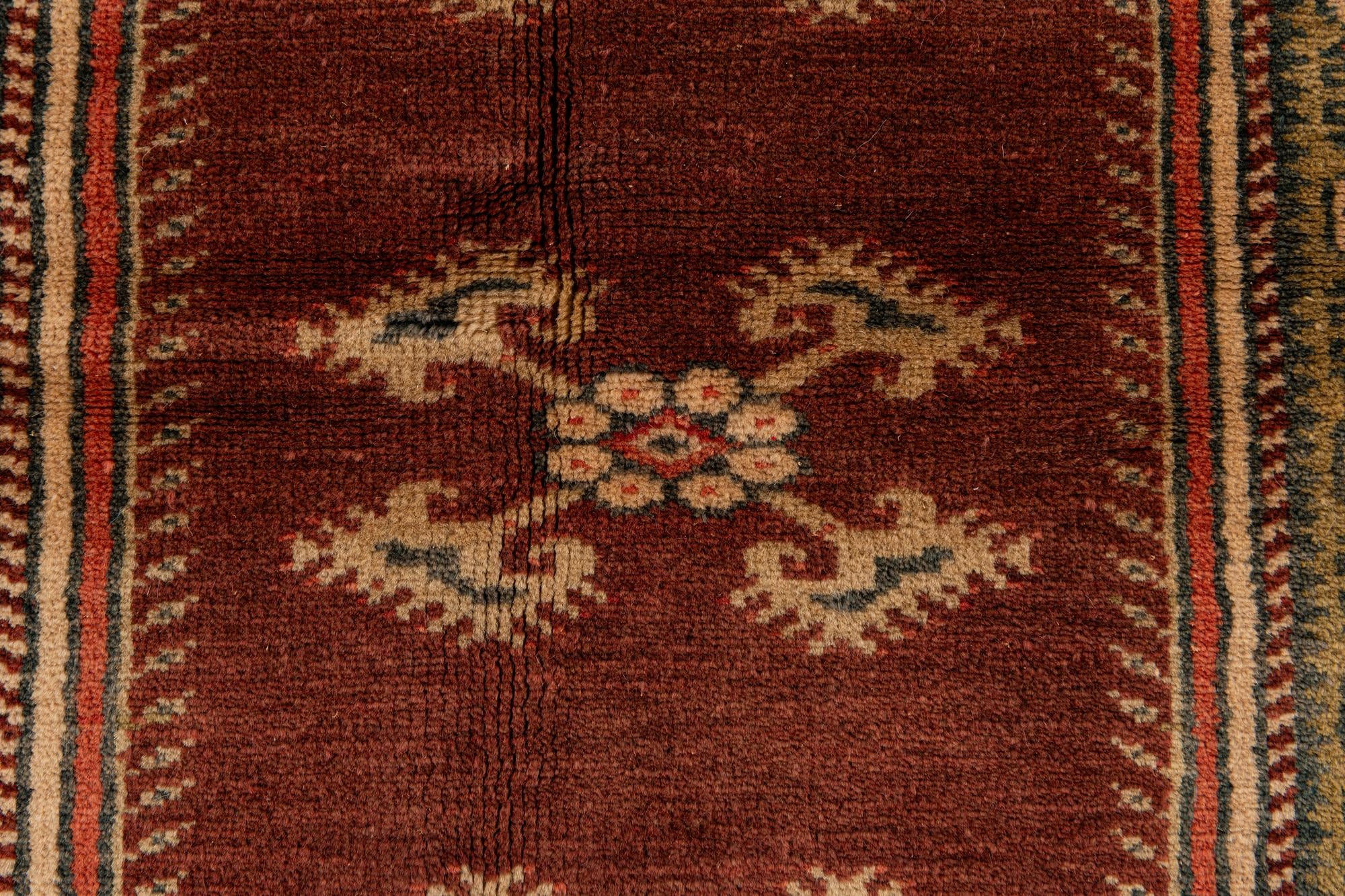 4' x 7' 4 Hand Knotted Kars Wool Rug