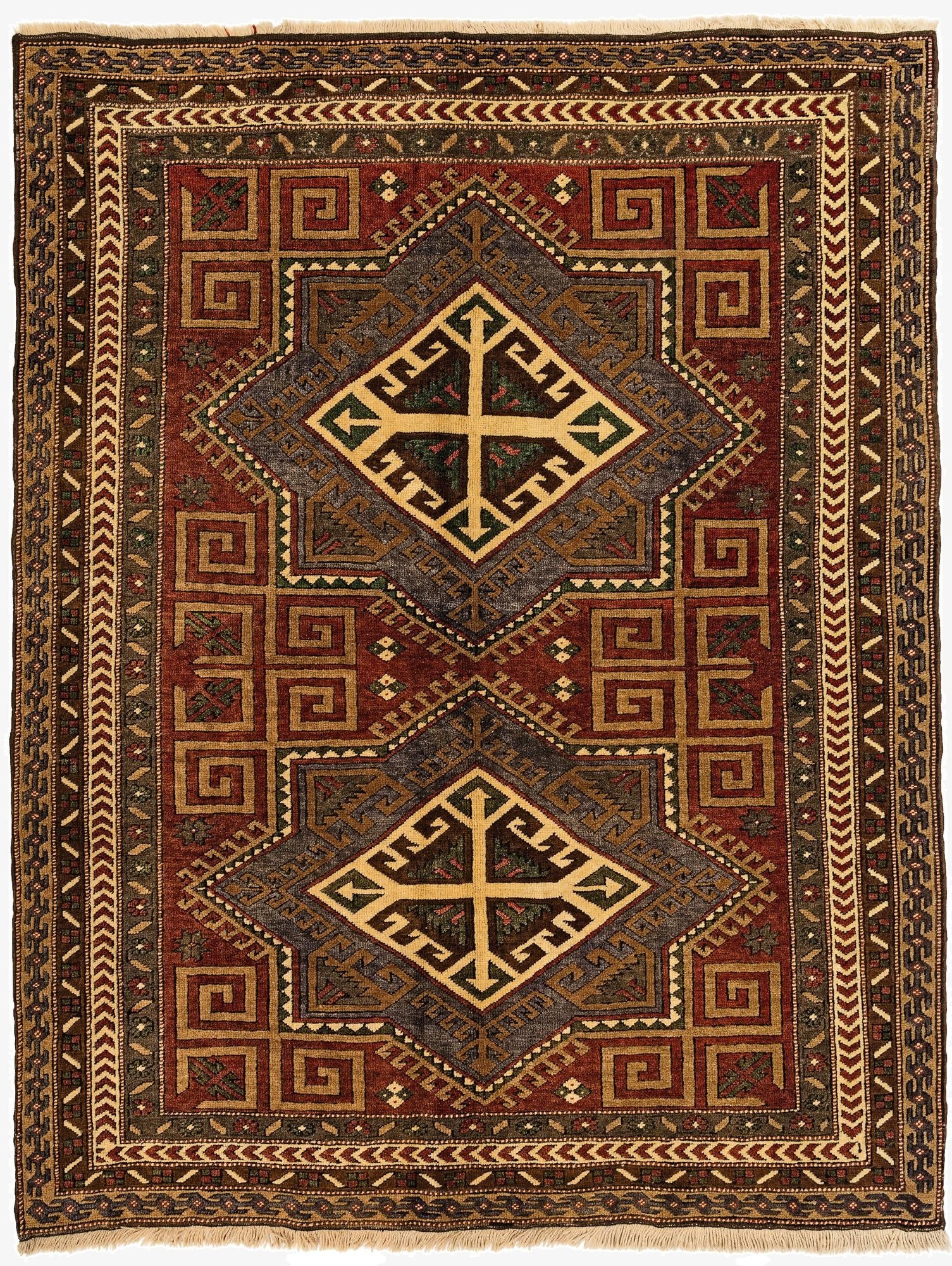 5' x 6' 4  Hand Knotted Kars Wool Rug