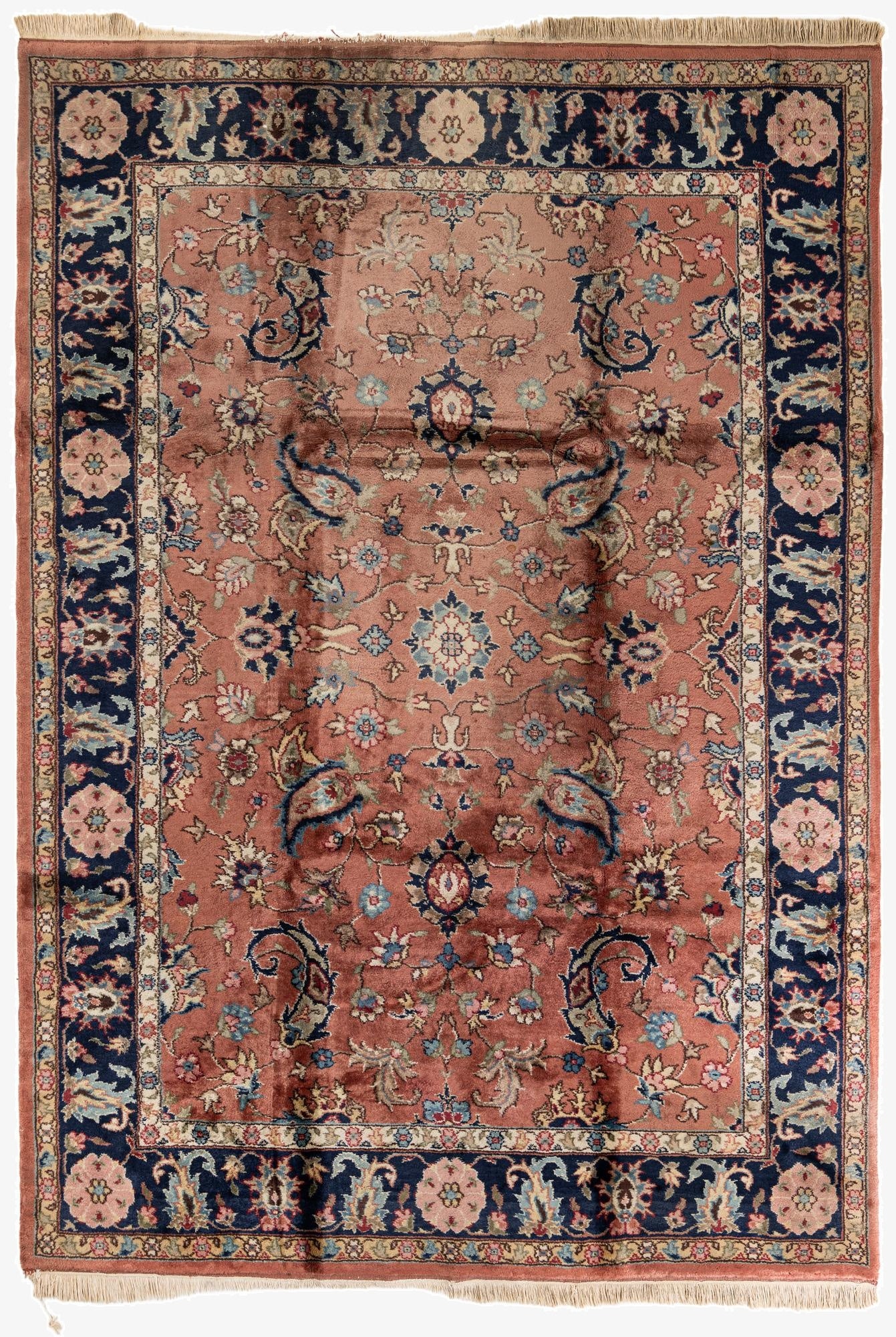 8' 1 x 11' 7  Hand Knotted Kashan Wool Rug