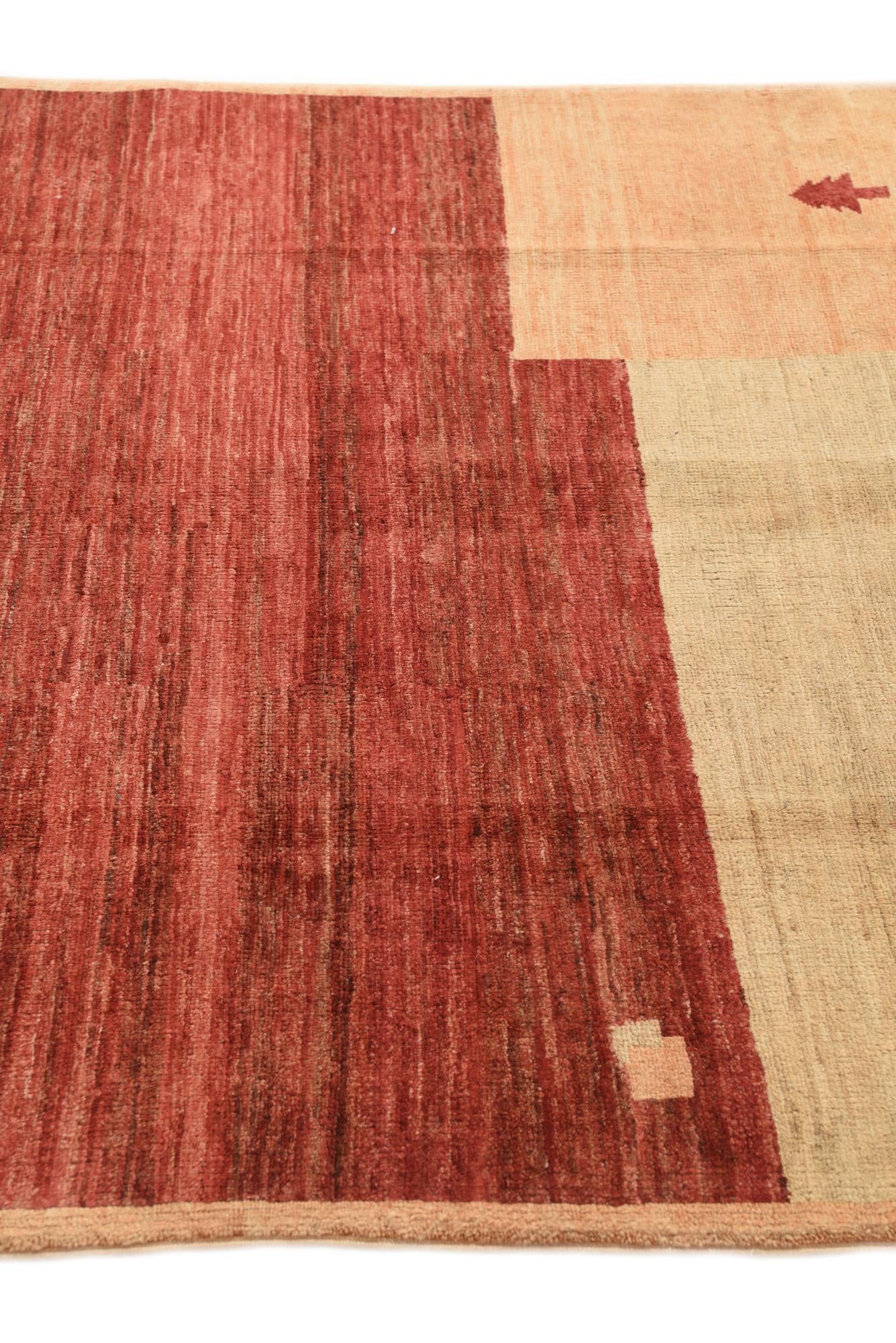 3' 9 x 5' 9 Hand Knotted Kashkuli Gabbeh Wool Rug