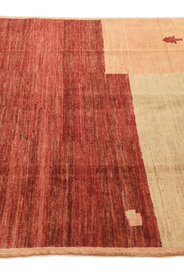 Detail image of 3' 9 x 5' 9 Hand Knotted Kashkuli Gabbeh Wool Rug