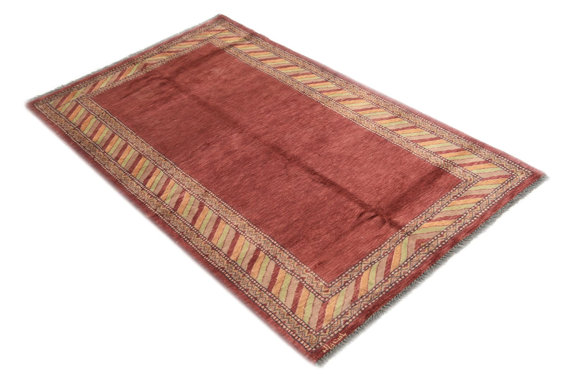 3' 3 x 5' 4 Hand Knotted Kashkuli Gabbeh Oriental Wool Rug